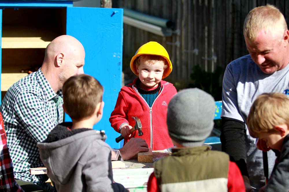 Jason gardiner team with the kids